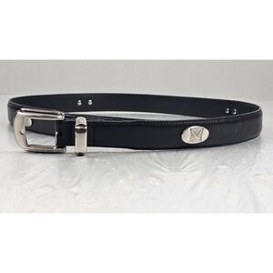 Snake Eyes Black Golf Belt Mens 40/100 Authentic Leather Chrome Clubs & Buckle